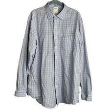 Brooks brothers dress shirt slim fit blue red plaid size 17