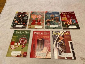 7 Vintage Pack-O-Fun Scrap Craft Magazine Lot 1970s Kids ...