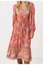 SPELL & THE GYPSY COLLECTIVE Meadowland Boho Midi Dress Poppy Size S BNWT SP3