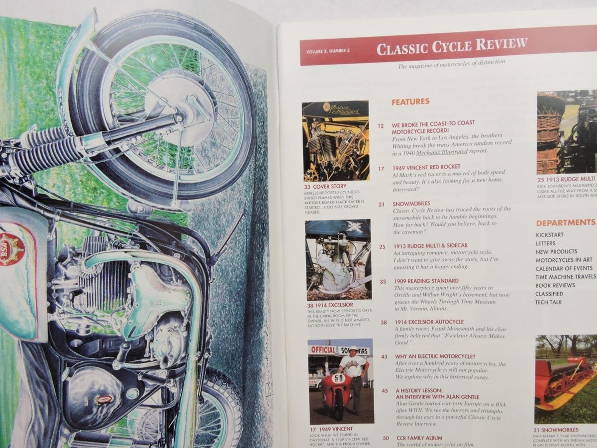 Classic Cycle Review Vol 3 No 5 Reading 1909 Ruge 1913 Red Rocket