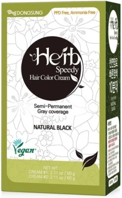Herb Speedy Ppd Free Hair Dye, Ammonia, Paraben Free Hair Color Natural Black Od