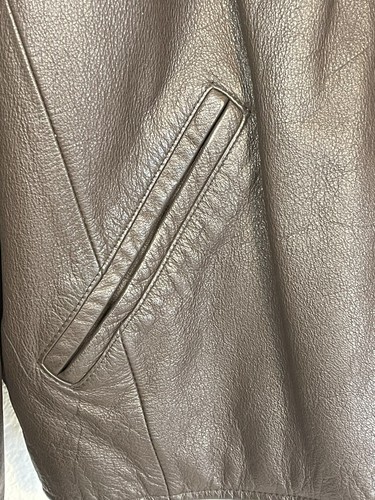 Warner Brothers Brown Leather Jackey With Warner Brothers Embroidery - Picture 6 of 11