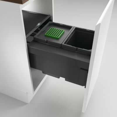 Cox  Base 360 S/400-2, Abfallsammler für Frontauszüge, mit Biodeckel, anthrazit,