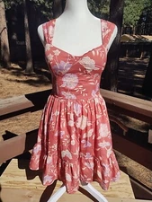 Land Of The Free Peach Maxi Dress Bustier Top Casual Party Holiday SzS