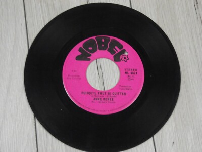 Anne Renee Puisqu'il faut se Quitter / Dis Moi Maman Vinyl 7'' 45 RPM