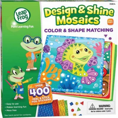 NEW LeapFrog Animal Sticker-Design and Shine Mosaic Set Color and Shape Matching