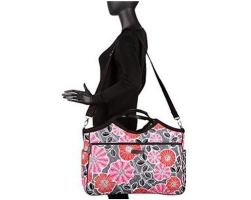 Vera Bradley MIDNIGHT PAISLEY Carryall Travel Bag Carry On Tote NWT Black/white - Picture 10 of 11