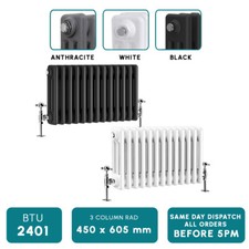 Traditional 2 3 Column Horizontal Vertical Radiator Cast Iron Style Vintage Rads