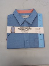 Nick Graham Everywhere Men SS Performance Stretch Sport Shirt Sz L AM20