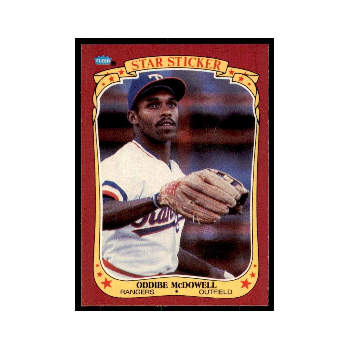 1986 Fleer Star Stickers Oddibe McDowell Baseball Cards #73