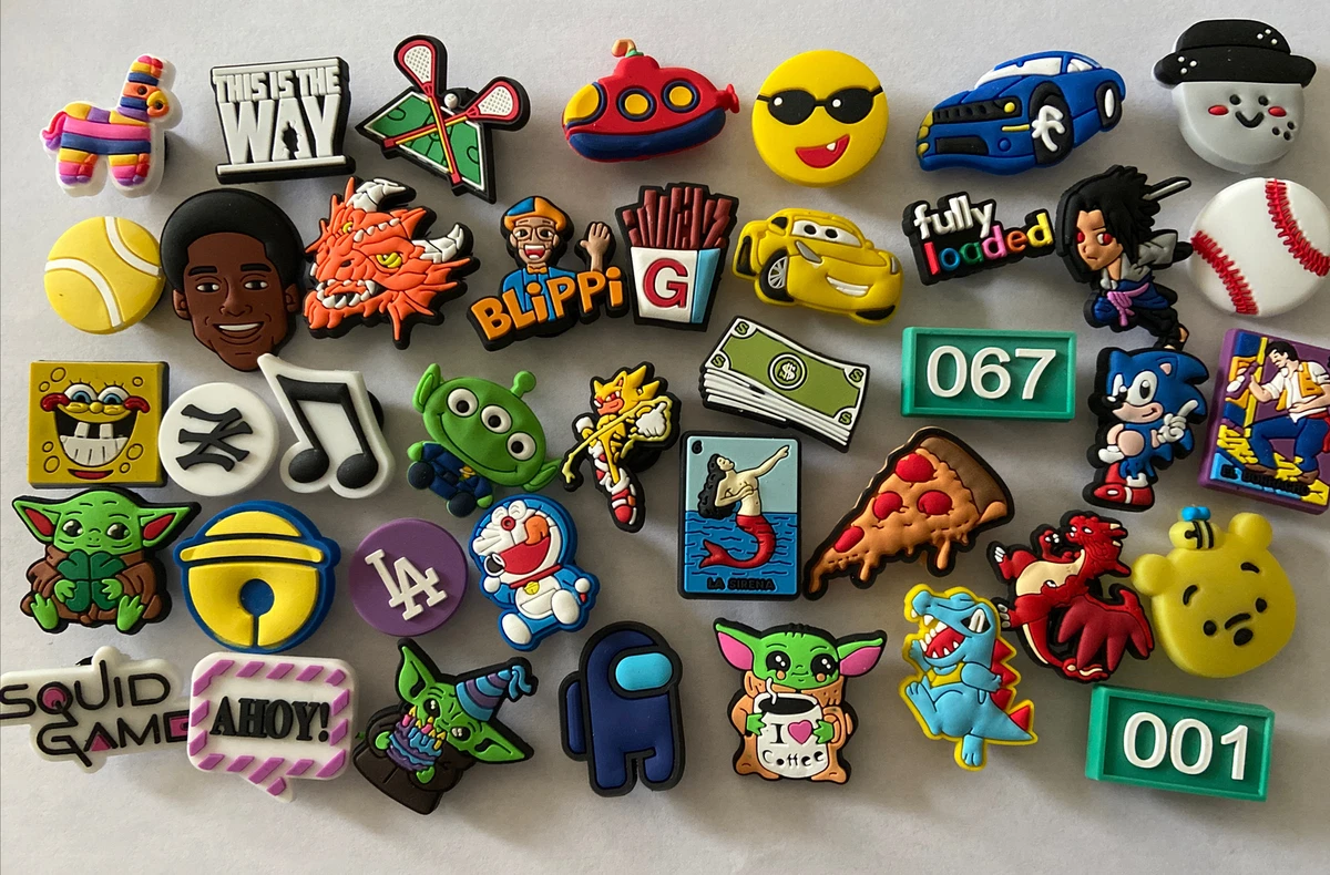 Shoe Compatible croc Charm Lot Boys 40pc Pizza yoda sonic Fortnite