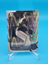 Nate Savino 2022 Bowman Draft #BDC-163 1st Bowman Black & White Raywave -D'Backs