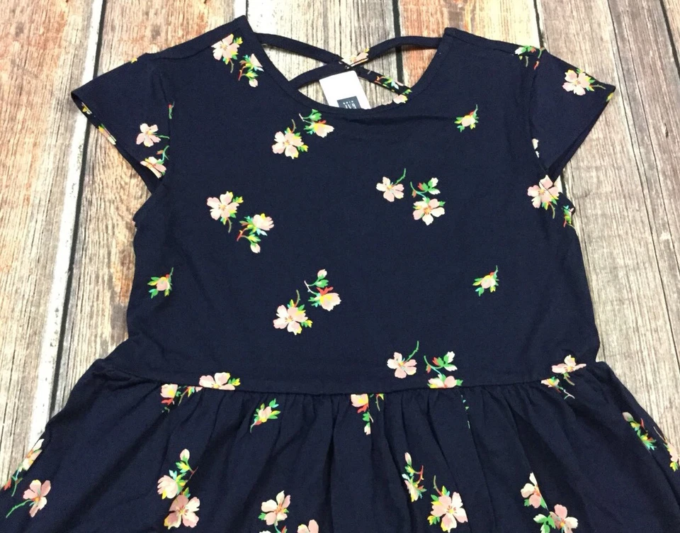 Vestido floral azul marino y rosa Gap Kids X-Small (4-5). Nuevo con etiquetas Foto 2 de 4