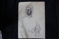 DDR Maler Professor Peuker Wolfgang Tuschemalerei Zeichnung Original 16.10.1967