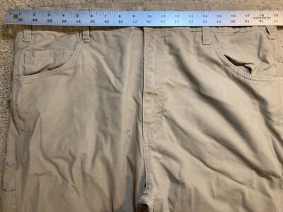 Pantalon De Menuisier Berne Homme - Taille 38x30 - Beige Toile Coton - Occasion TBE