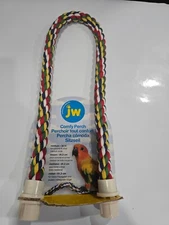 JW Pet Comfy Perch For Birds Flexible Multi-Color Rope Medium 32 inch