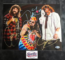 Mick Foley Signed 11x14 3 Faces Cactus Jack Dude Love WWE WWF BAS