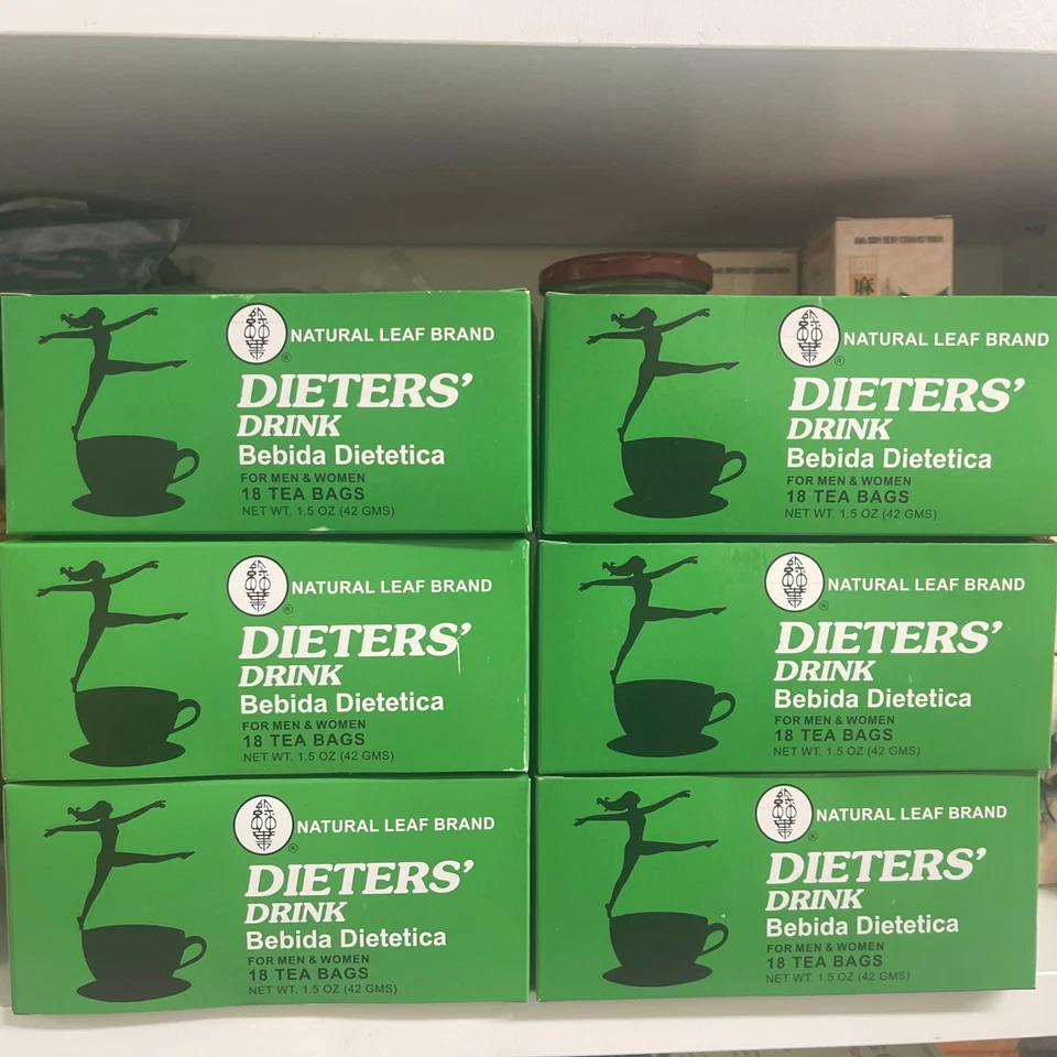Dieters' Drink Bebida Dietetica Natural Leaf Brand Dieters 108 Bag 6 BOXES