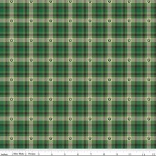 Cotton Only You Plaid Pattern Smokey Bear Forest Fabric Print by Yard D787.23