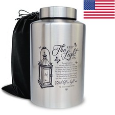 Large Cremation Light Urns for Adult Male Female Man Women Ashes with Pouch