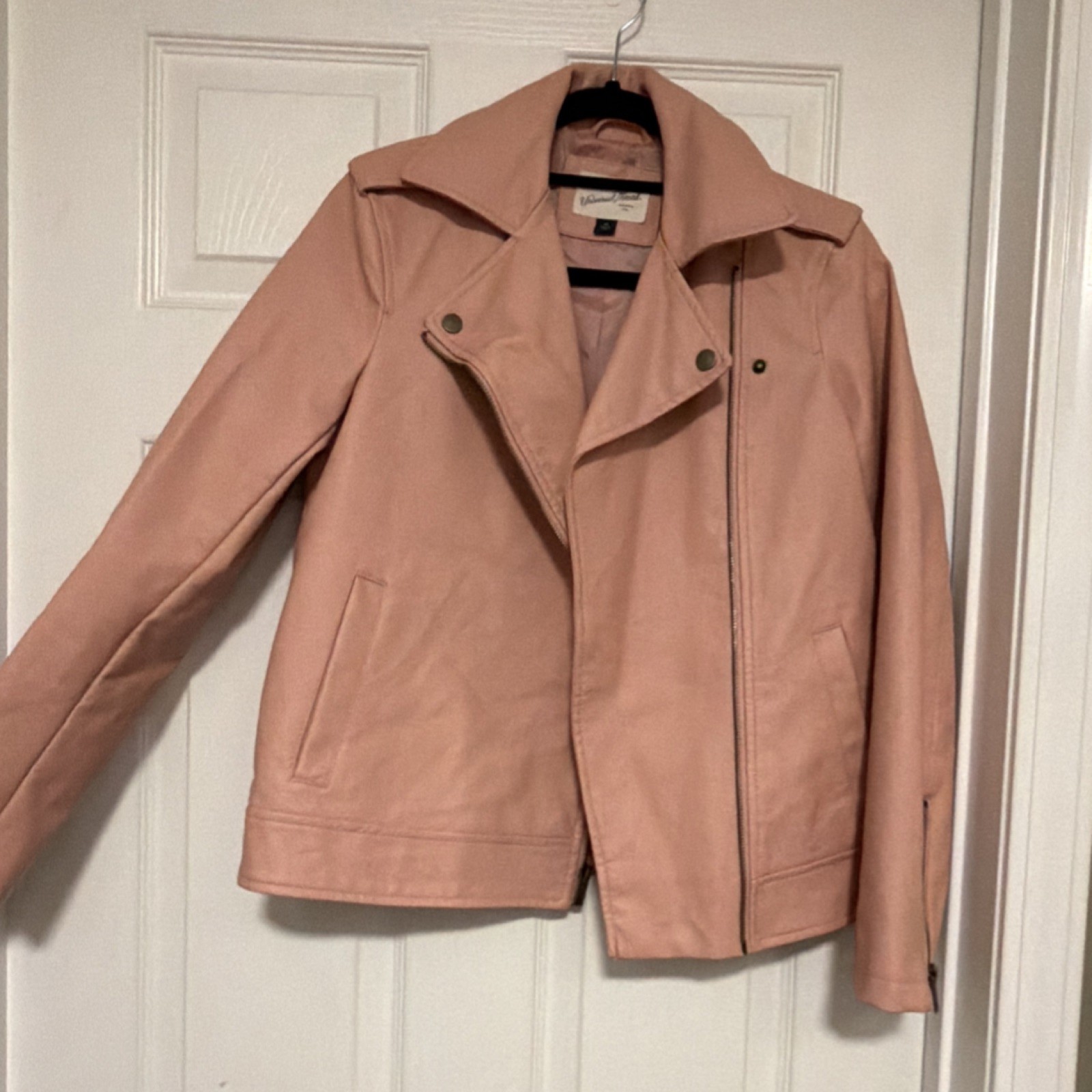 Universal Thread Quilted Collared Pink Biker Jack… - image 1