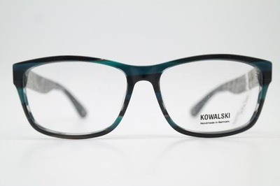 Brille KOWALSKI  TW 3 Holz Blau Schwarz Silber Mehrfarbig Oval eyeglasses Neu