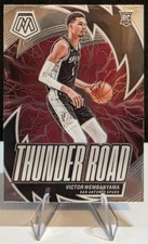 Victor Wembanyama 2023-24 Mosaic Basketball Thunder Road #8 Spurs Rookie Card RC. rookie card picture