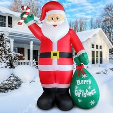 8FT Christmas Inflatable Santa Claus with Candy and Big Gift Bag 8 FT Santa