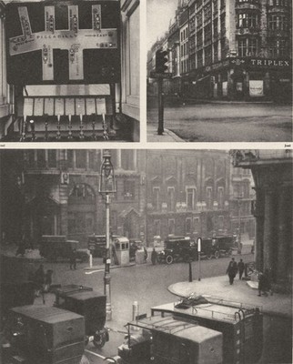 LONDON. Controlling Piccadilly's Traffic. Traffic-lights 1926 old print