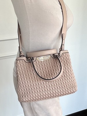 Original Emporio Armani Handtasche, hellbeige mit Henkeln und Chrossbody Strap!