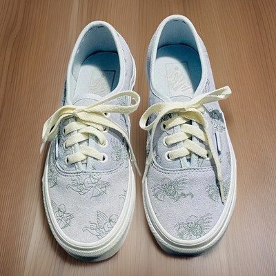 Vans Love Death Blue Suede Low Sneakers Angels Skeletons W 5.5 M 4 Kids 4 EU 35