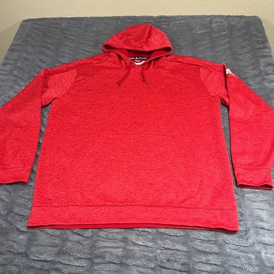 Adidas Climawarm Hoodie Mens 2XL Red Heathered Pullover Sweatshirt AN260
