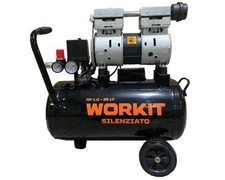 Compressore AC Silenziato 1 HP 750 Watt 25 Litri Pressione 8 Bar 7321250 WORKIT
