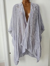 Urban Outfitters Velvet Burnout Kimono O/S Lavender Oversized Drapey Lightweight