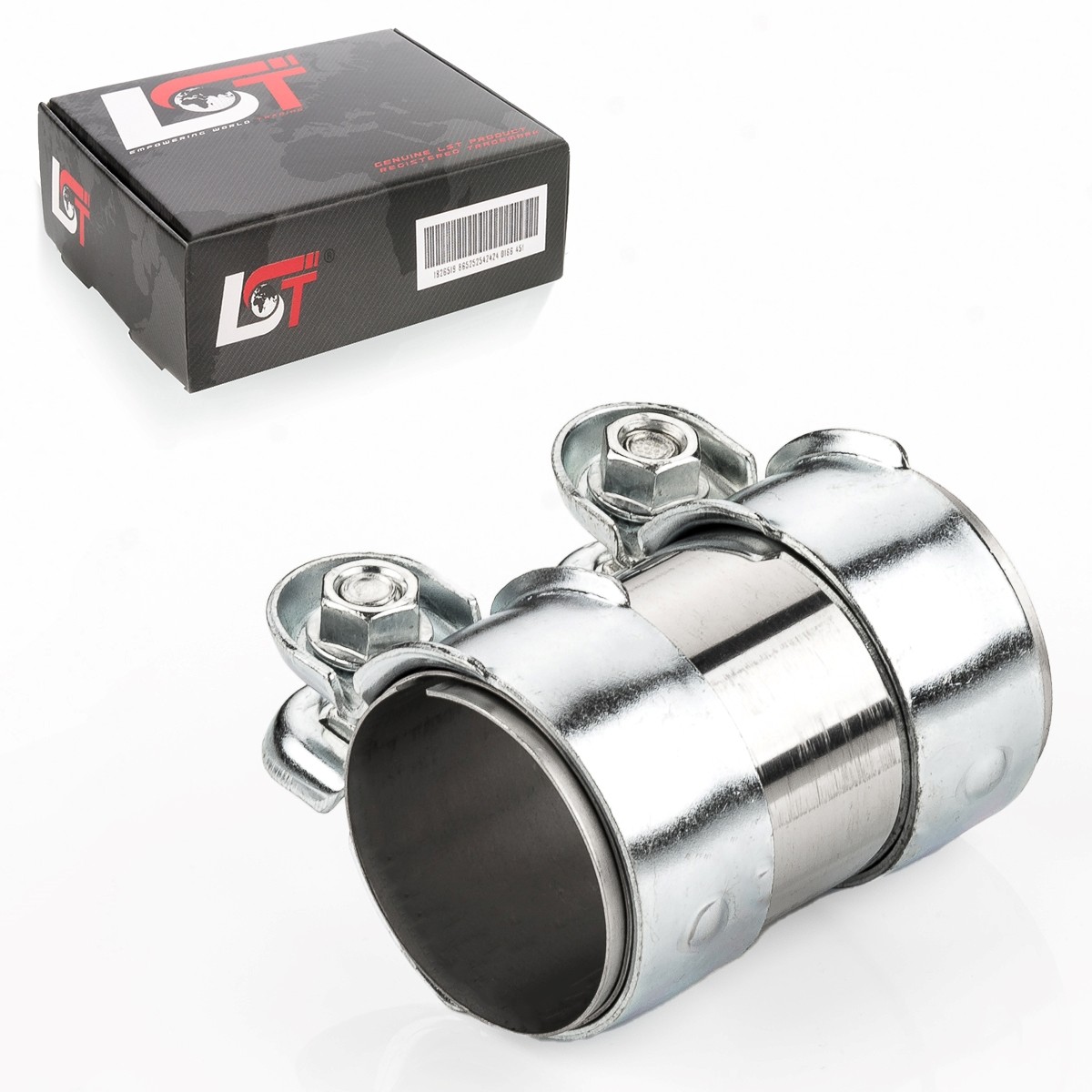 Double Clamp Connector Pipe Clamp Exhaust Ø 55 X 95 Mm For LANCIA Phedra Zeta