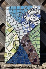 Handmade Mosaic Wall Art, Indoor/outdoor, Multicolored, 10x6,