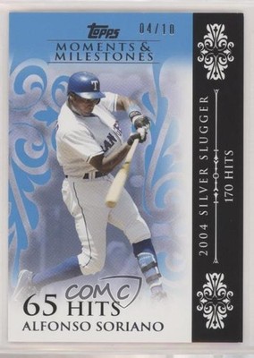 2008 Topps Moments & Milestones Blue 4/10 Alfonso Soriano #56 0l7n