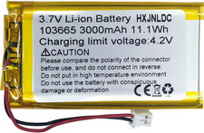 DC 3.7V 3000Mah 103665 Rechargeable Lithium Polymer Replacement Battery for DIY