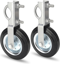 Heavy Duty Gate Wheels 6.25" for Metal Tube Farm Gate, 2 Pack Silver