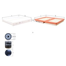 KNECHT Filter-Paket Kit Convient pour Audi A1 GBA Seat Ibiza 5 Skoda Scala, Polo