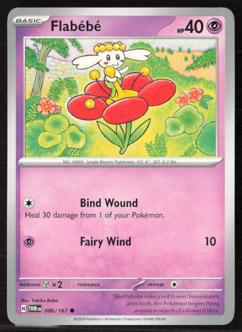 Flabebe #086/167 Common SV06: Twilight Masquerade Pokemon