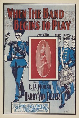   Vintage 'When The Band Begins to Play' Poster - 16x24  - Rare Reprint   