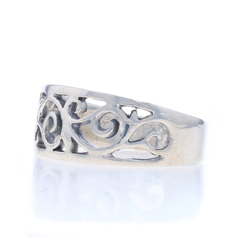 Sterling Silver Scrollwork Statement Band - 925 R… - image 3