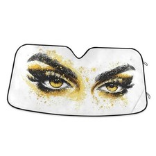 Womens Yellow Eyes Car Windshield Sunshades 55 inch  27.6 inch Multi 06