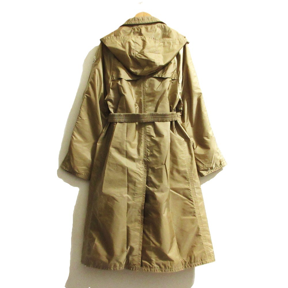 MONCLER VANILLE nylon trench coat, size 0, beige Women USED thumbnail 2