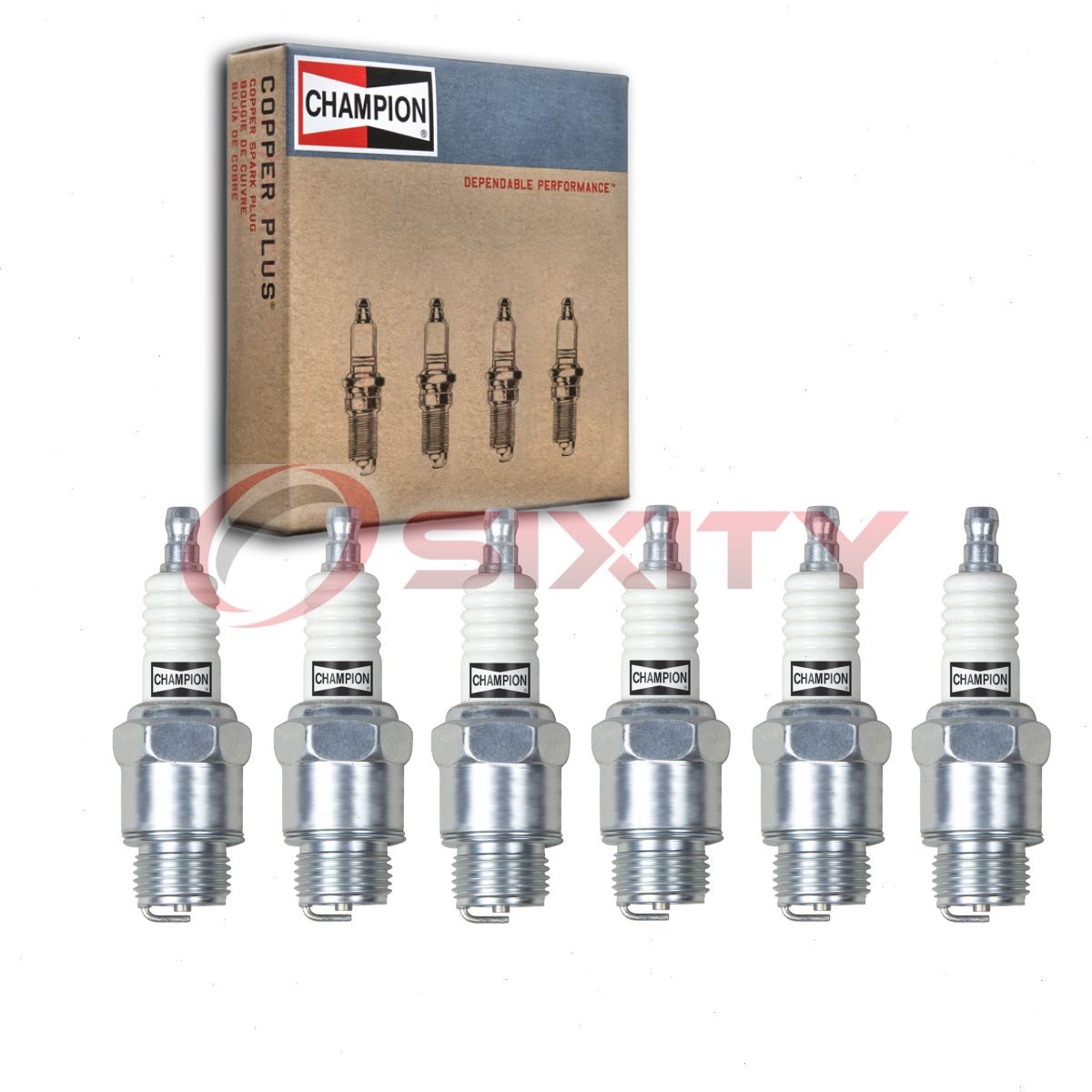 6 pc Champion Industrial Spark Plugs for 1935 Hupmobile Series 517-W dk