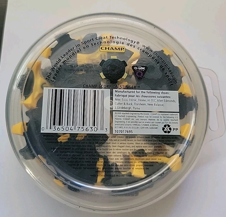 Paquete de 18 picos de golf suaves Champ Stinger Scorpion Q-Lock nuevos Foto 2 de 4