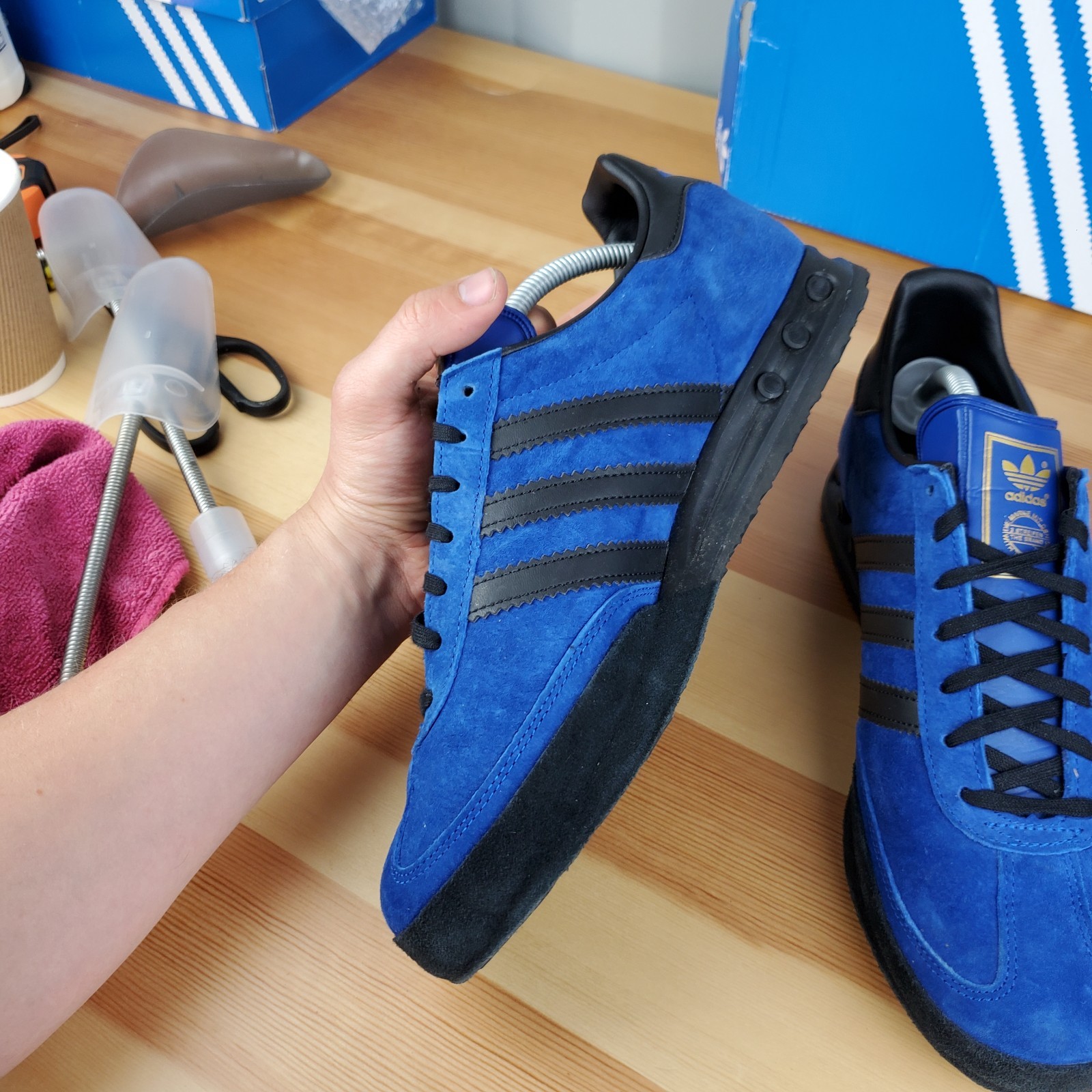 *WornOnce* UK 10 - adidas Kegler Super Blue Originals Mens Trainers 2023 ID8835 image 5