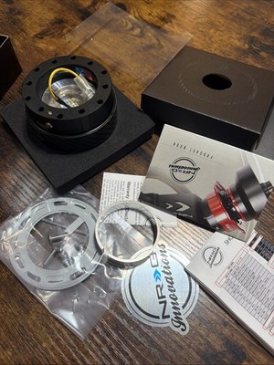 NRG Innovations SRK-200CF Generation 2.0 Quick Release Black Body & Carbon Ring