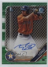 2019 Bowman Chrome Prospects Green Refractor 94/99 Abraham Toro Auto 1f8v